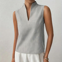 Blouse sans manches rayée Isadora