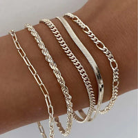 Emilia - Ensemble de 5 Bracelets Dorés