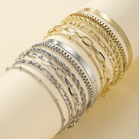 Emilia - Ensemble de 5 Bracelets Dorés