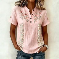 Blouse Vintage À Imprimé Floral