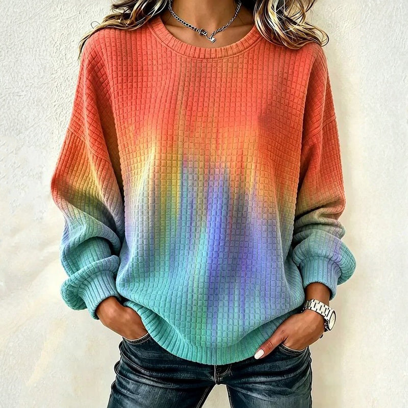Sweat-Shirt Décontracté À Dégradé
