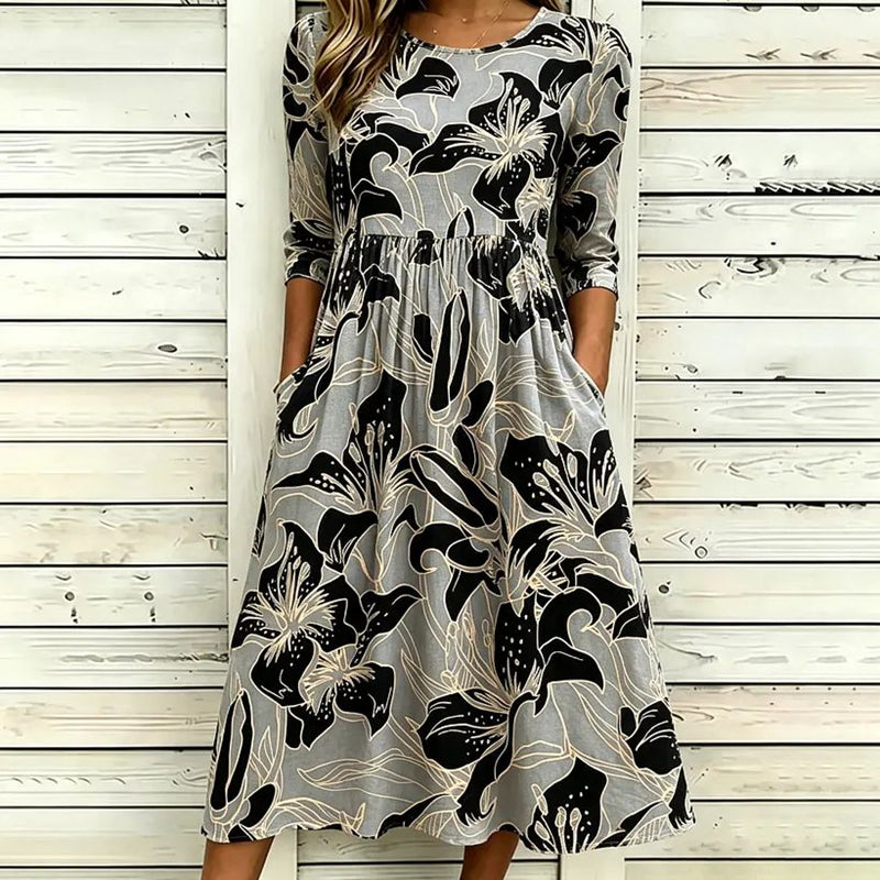 Robe Vintage À Imprimé Floral