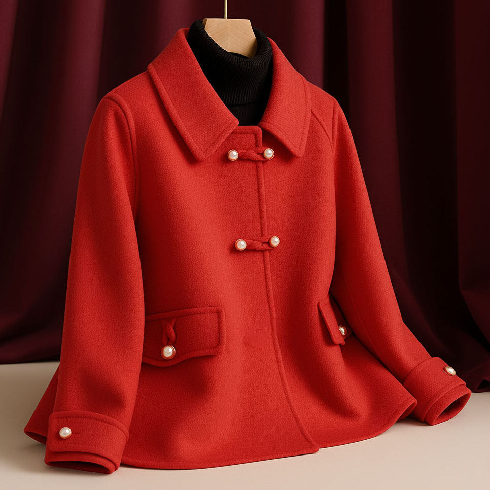 Manteau court en laine Valentina