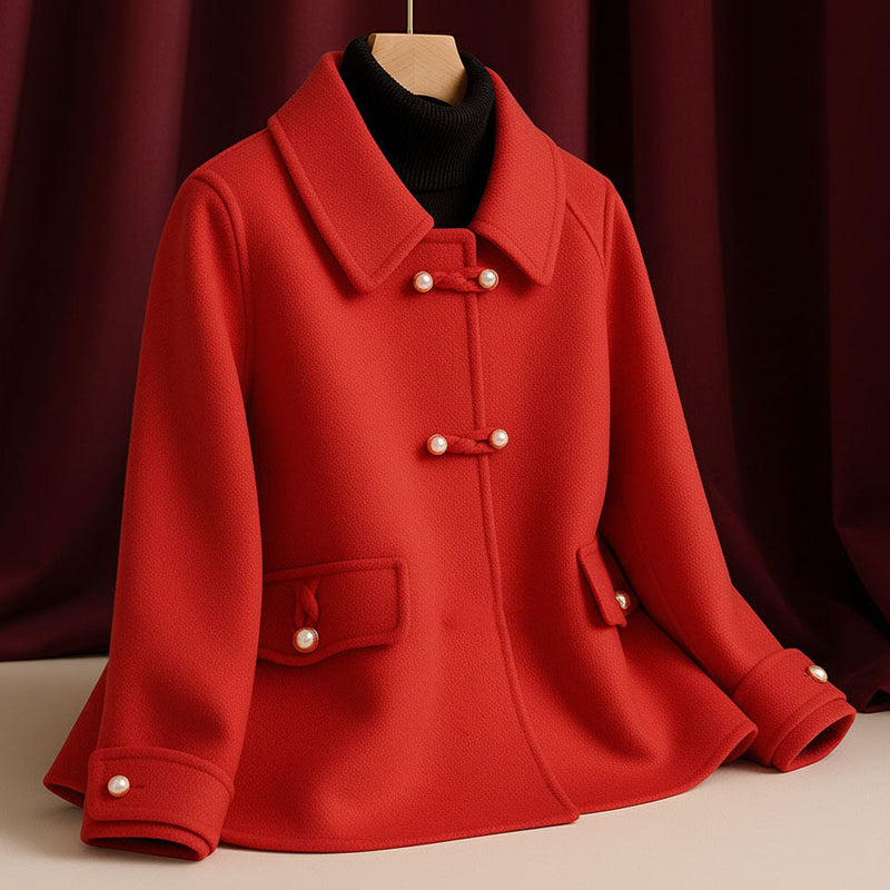 Manteau court en laine Valentina