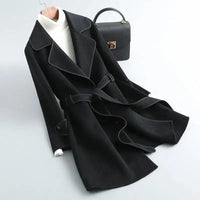 Manteau croisé ceinturé Alessandra