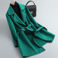 Manteau croisé ceinturé Alessandra
