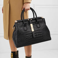 Sac à main en cuir façon croco Renata