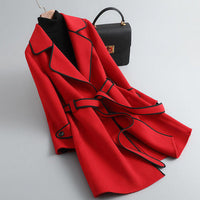 Manteau croisé ceinturé Alessandra