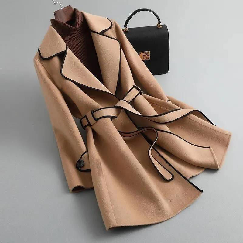 Manteau croisé ceinturé Alessandra
