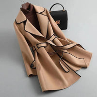Manteau croisé ceinturé Alessandra