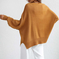 Pull En Tricot Décontracté De Couleur Unie