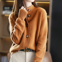 Cardigan boutonné en laine Anais