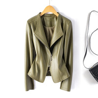 Veste en cuir sculptée Renata