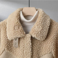Manteau en peau lainée Bianca