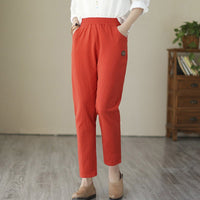 【Coton Et Lin】Pantalon Décontracté Confortable