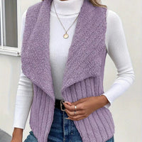 Cardigan Décontracté De Couleur Unie