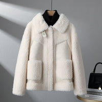 Manteau en peau lainée Bianca