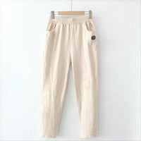 【Coton Et Lin】Pantalon Décontracté Confortable