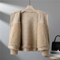 Manteau en peau lainée Bianca