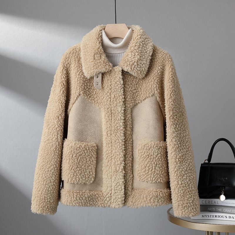 Manteau en peau lainée Bianca