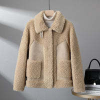 Manteau en peau lainée Bianca