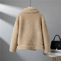 Manteau en peau lainée Bianca
