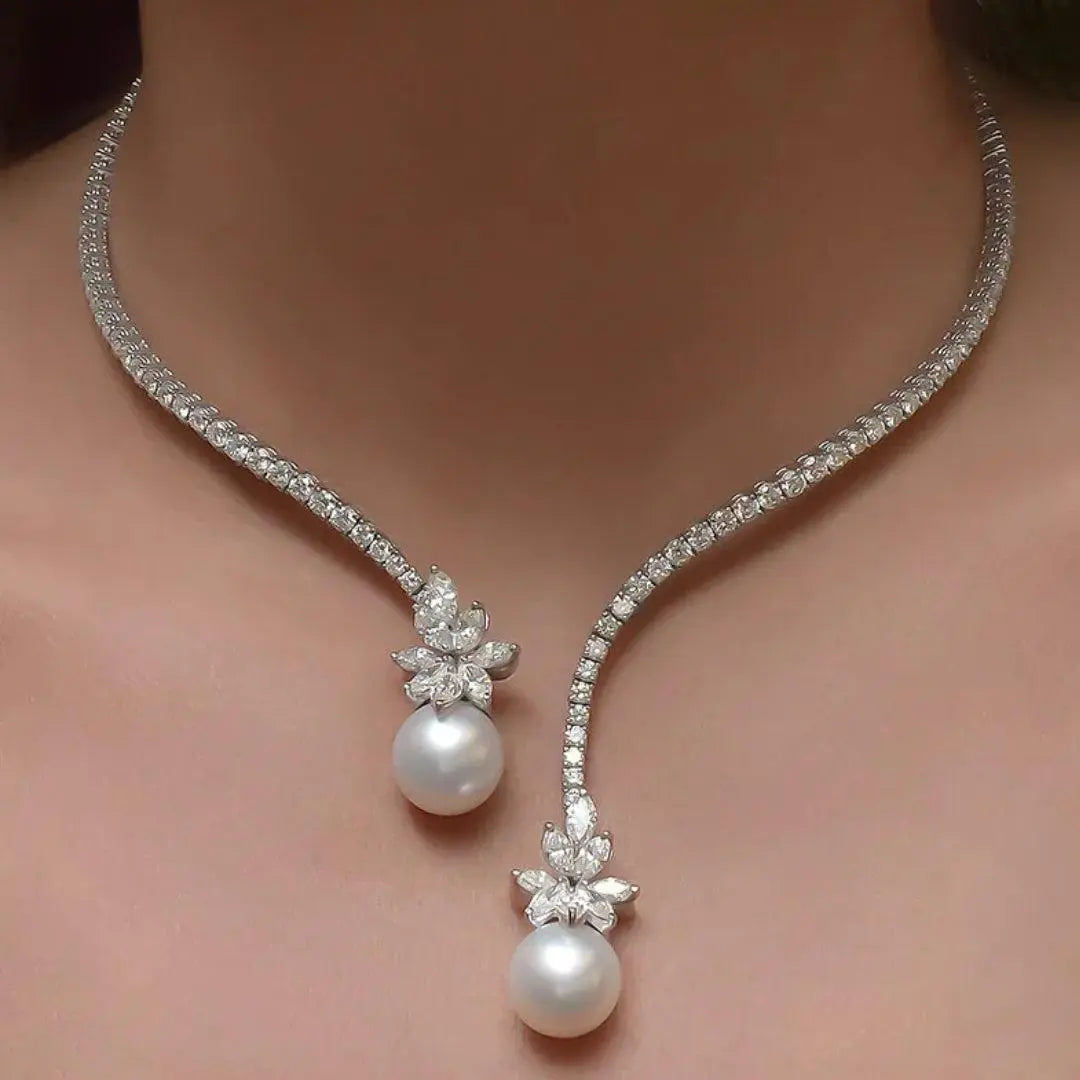 Valentina - Collier Élégant Perles Argent Sterling
