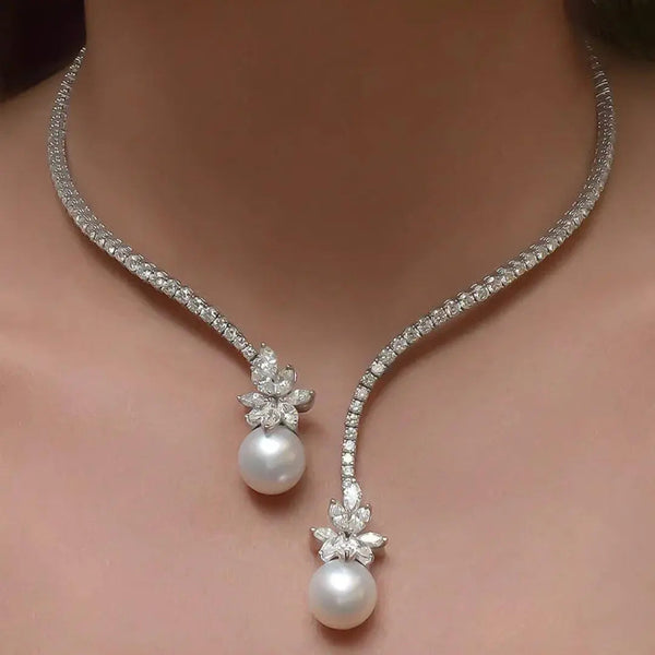 Valentina - Collier Élégant Perles Argent Sterling