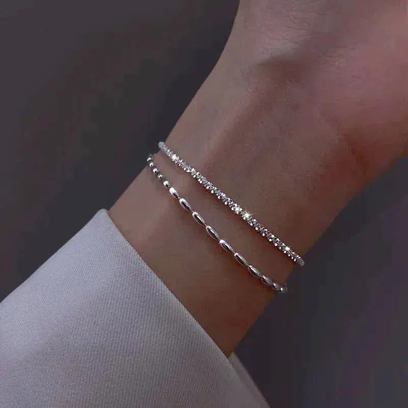 Amparo - Ensemble de Bracelets Argentés Élégants Zircons