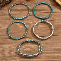 Verónica - Ensemble de Bracelets Perles Turquoise Dorés