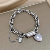 Guadalupe - Bracelet Pendentif Cœur Doré