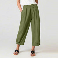 Pantalon Décontracté Sarouel Taille Haute