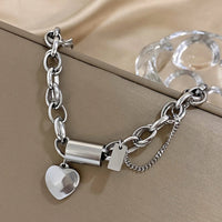 Guadalupe - Bracelet Pendentif Cœur Doré