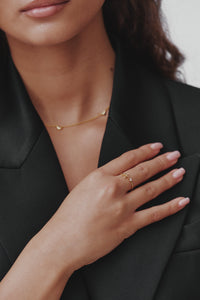 Bague Initiale Personnalisée Dorée (Ajustable)
