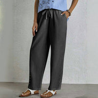 【Coton Et Lin】Pantalon Décontracté Confortable