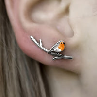 Delia - Boucle d'Oreille Rouge-Gorge