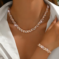 Berta - Ensemble de Bijoux Épi de Blé Cristaux