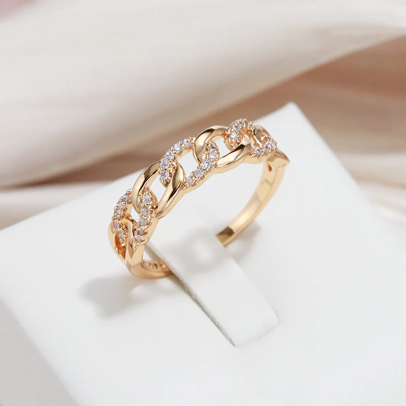 Fátima - Bague Dorée Maille Chic
