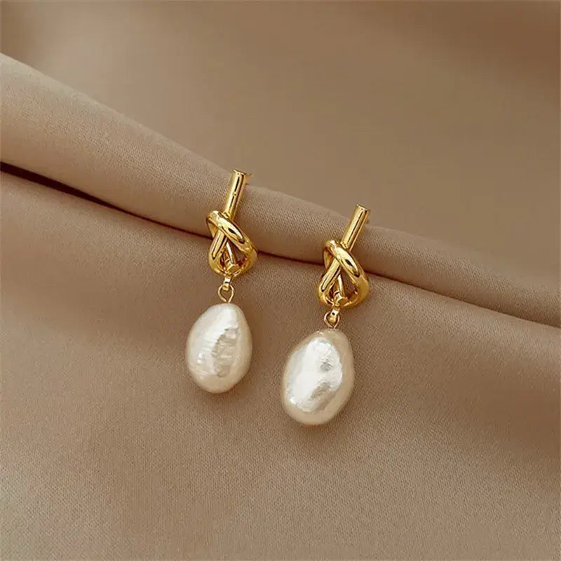 Boucles d'oreilles Baroques Dorées