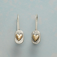 Macarena - Boucles d'Oreilles Cœur Argent et Or