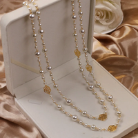 Mercedes - Collier Doré Élégant Perles