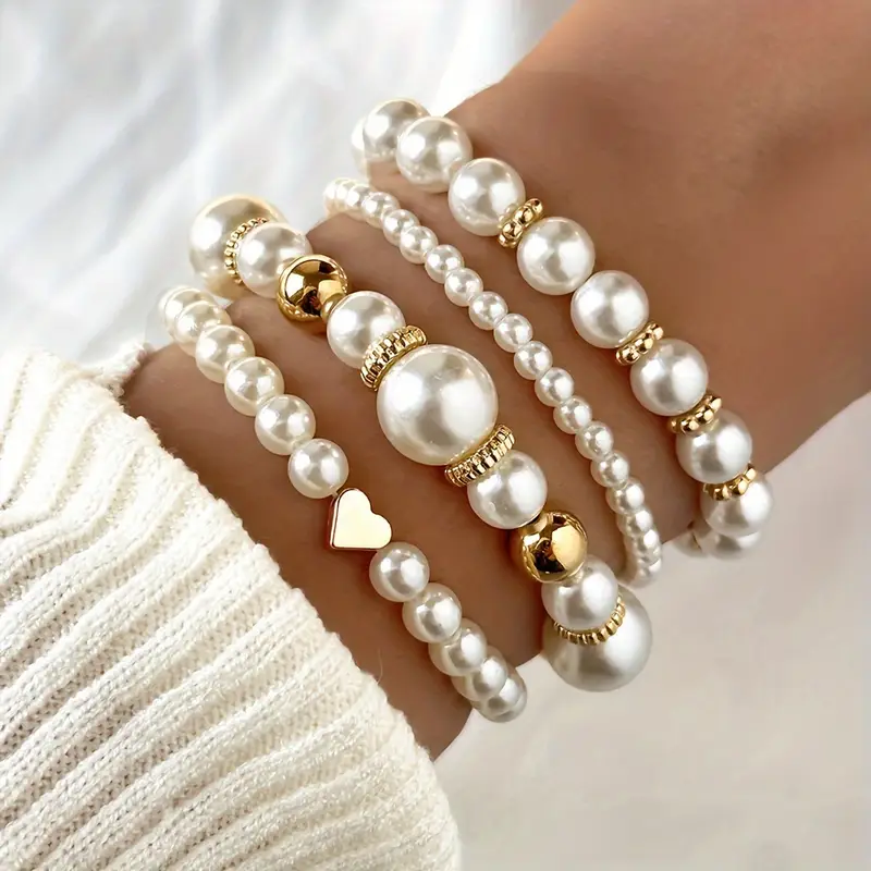 Amelia - Ensemble de Bracelets Intemporels Perles