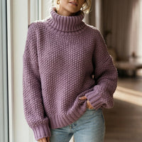 Pull col roulé en coton Valeria