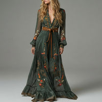 Robe midi Camilla en tissu fluide