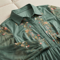 Robe midi Camilla en tissu fluide