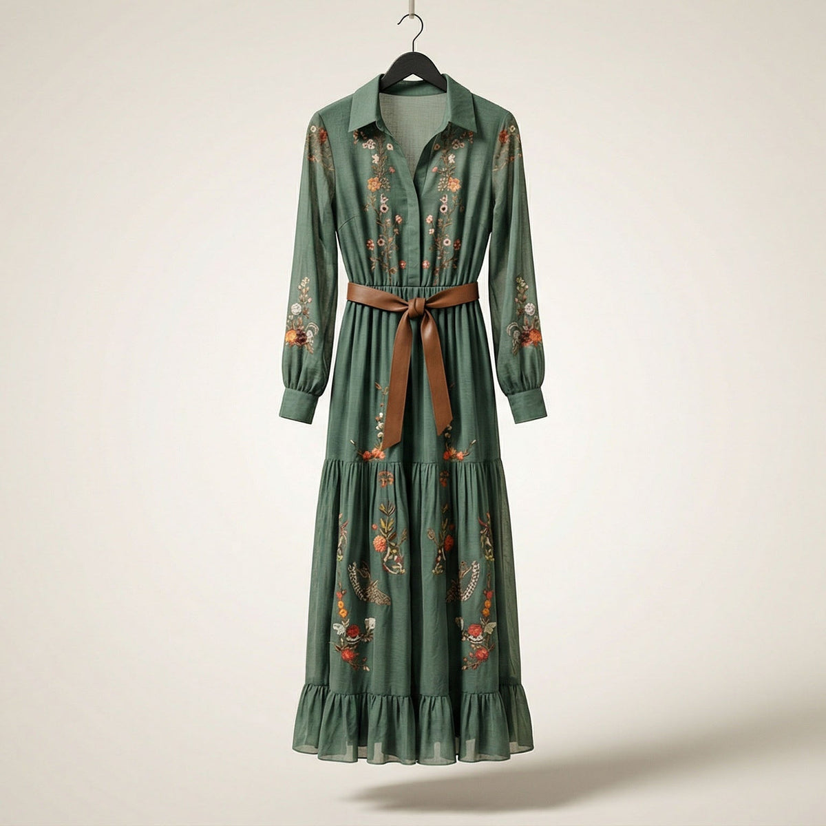 Robe midi Camilla en tissu fluide