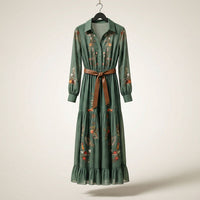 Robe midi Camilla en tissu fluide