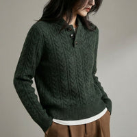 Pull torsadé boutonné Caterina