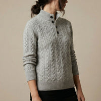 Pull torsadé boutonné Caterina