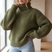 Pull col roulé en coton Valeria